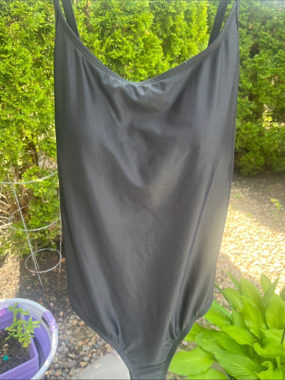 Xersion Black One-Piece Swimsuit with Cross-Back Straps XL NWT